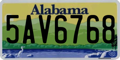 AL license plate 5AV6768