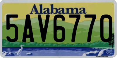 AL license plate 5AV6770