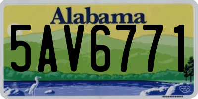 AL license plate 5AV6771
