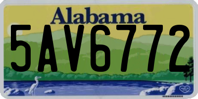 AL license plate 5AV6772