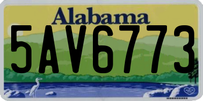 AL license plate 5AV6773