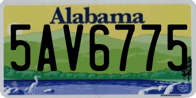 AL license plate 5AV6775