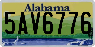 AL license plate 5AV6776