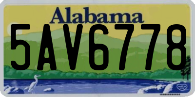 AL license plate 5AV6778