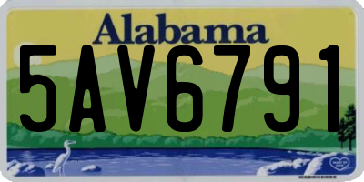 AL license plate 5AV6791