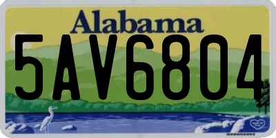 AL license plate 5AV6804