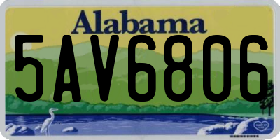 AL license plate 5AV6806