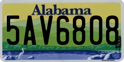 AL license plate 5AV6808
