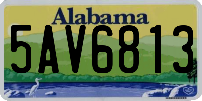 AL license plate 5AV6813