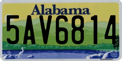 AL license plate 5AV6814