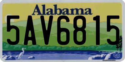 AL license plate 5AV6815