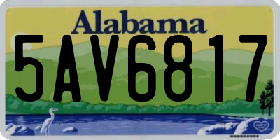 AL license plate 5AV6817
