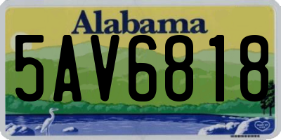 AL license plate 5AV6818