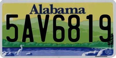 AL license plate 5AV6819