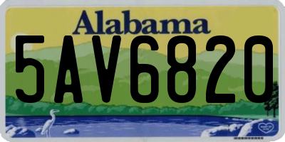 AL license plate 5AV6820
