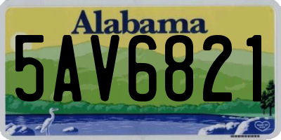 AL license plate 5AV6821