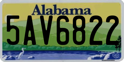 AL license plate 5AV6822