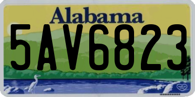 AL license plate 5AV6823