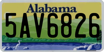 AL license plate 5AV6826