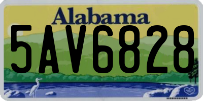 AL license plate 5AV6828