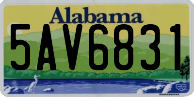 AL license plate 5AV6831