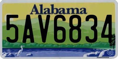 AL license plate 5AV6834