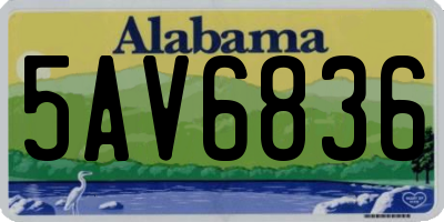 AL license plate 5AV6836