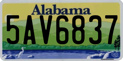 AL license plate 5AV6837