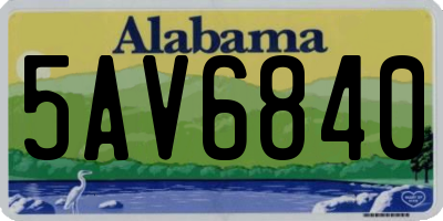 AL license plate 5AV6840