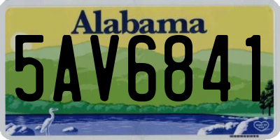 AL license plate 5AV6841