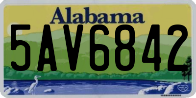 AL license plate 5AV6842