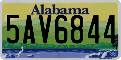 AL license plate 5AV6844