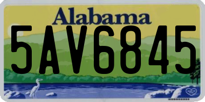 AL license plate 5AV6845