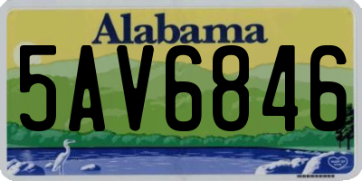 AL license plate 5AV6846