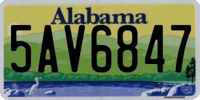 AL license plate 5AV6847