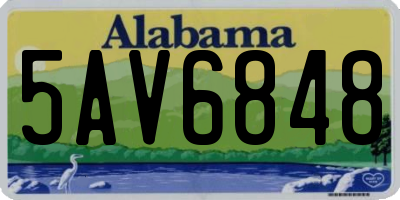 AL license plate 5AV6848