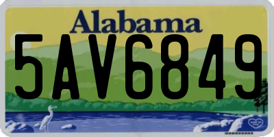 AL license plate 5AV6849