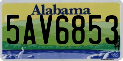AL license plate 5AV6853