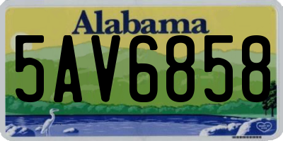 AL license plate 5AV6858
