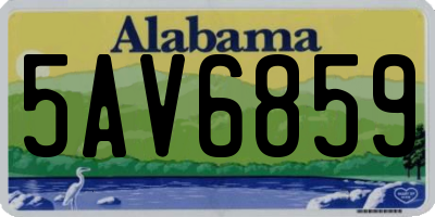 AL license plate 5AV6859