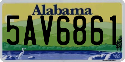 AL license plate 5AV6861
