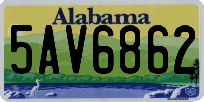 AL license plate 5AV6862