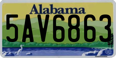 AL license plate 5AV6863