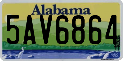 AL license plate 5AV6864