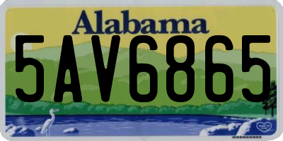 AL license plate 5AV6865