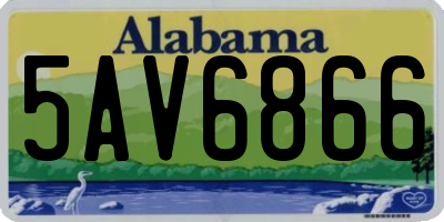AL license plate 5AV6866