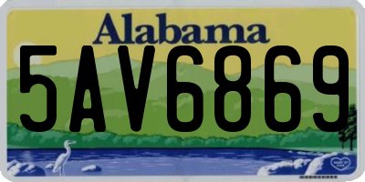 AL license plate 5AV6869