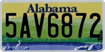 AL license plate 5AV6872