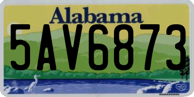 AL license plate 5AV6873