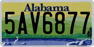 AL license plate 5AV6877